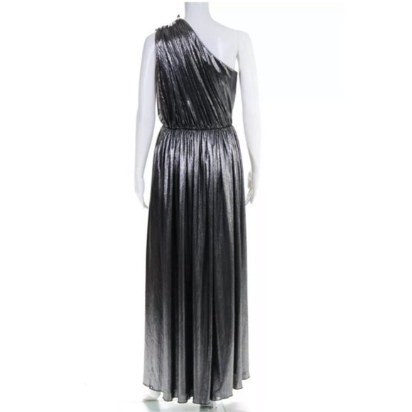Retrofete | Andrea Gown In Gunmetal Silver Size S - Picture 5 of 14
